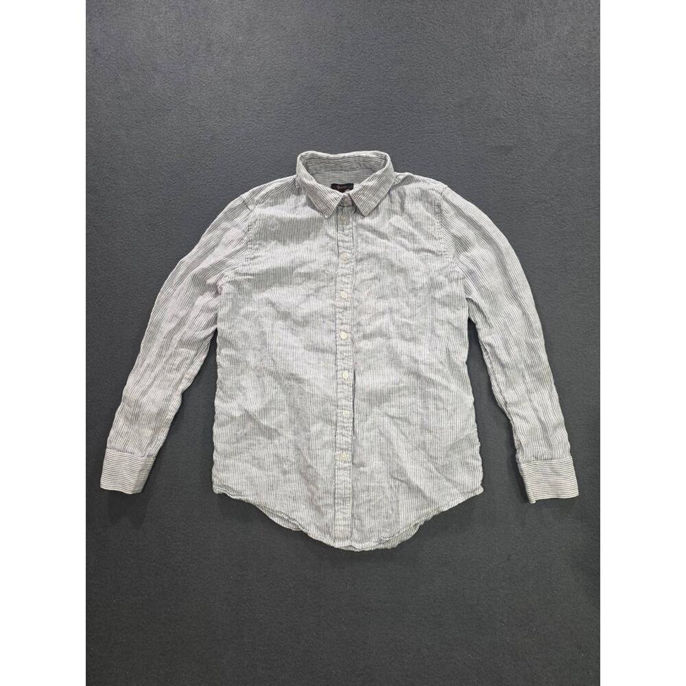 Quince 100% Linen Stretch Y2K Selvage Button Down Shirt Small A009404 - Picture 2 of 9